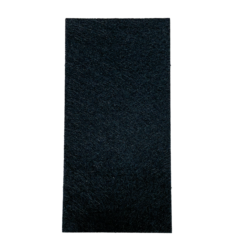 Meubelvilt/plakvilt zwart vel | sterk zelfklevend - 24x12 cm