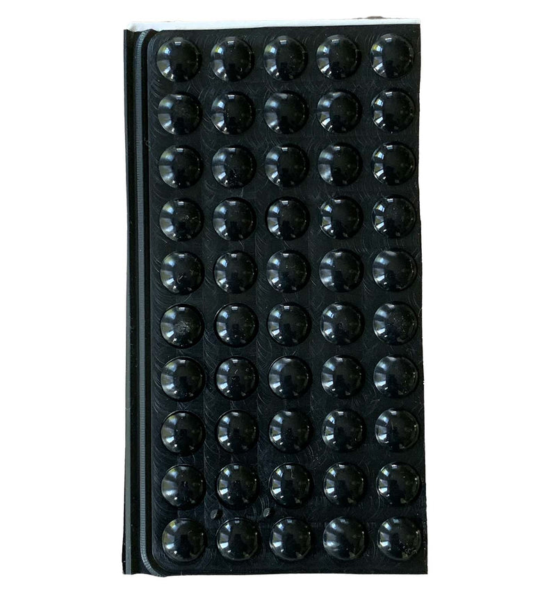 Zelfklevende stootdopjes deurstoppers | deurbuffers 8mm dia Zwart - 50 stuks